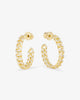 PAVE JULIAN CHAIN HOOPS 1 INCH