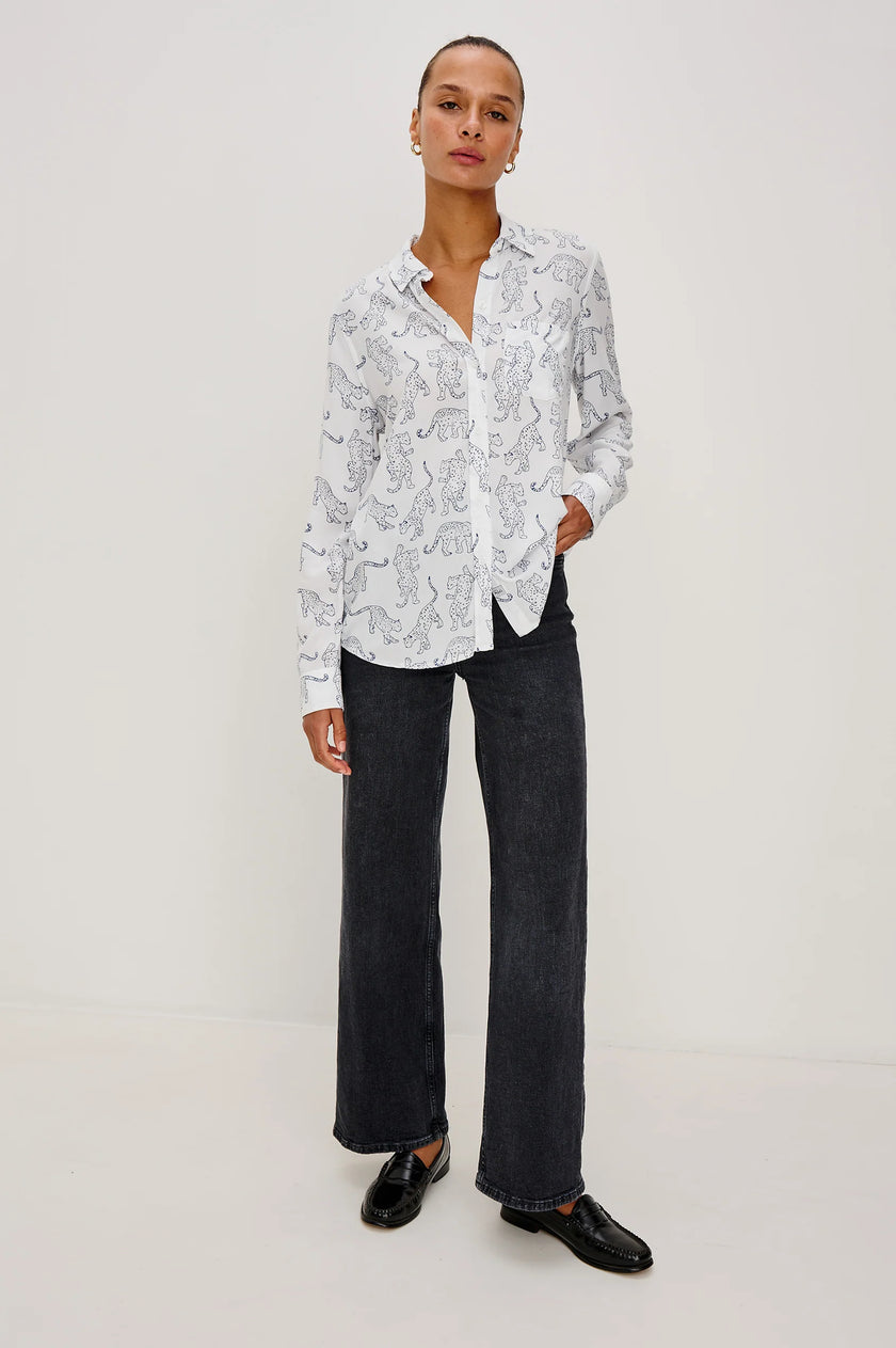 KATHRYN SHIRT IN COLBALT JAGUAR