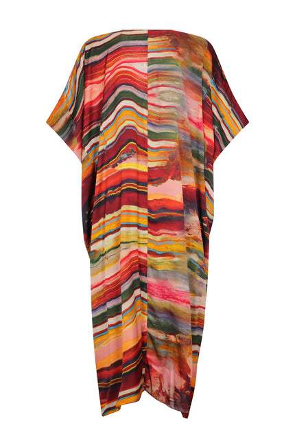 KNOT KAFTAN IN STRIPES