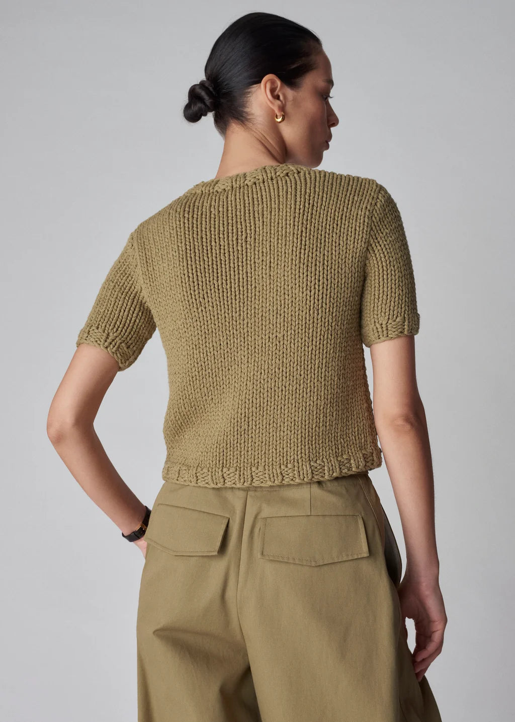 FITTED SWEATER IN COTTON KNIT