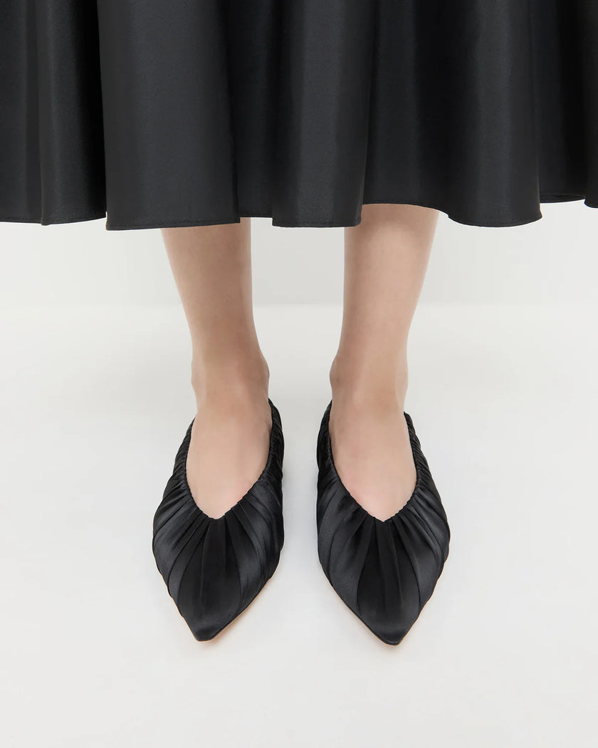 LANE SATIN BALLET FLAT