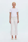 LENNON HIGH RISE CROP BOOT JEAN IN IVORY LUSTER