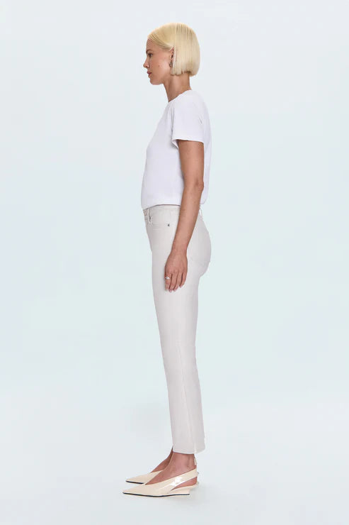 LENNON HIGH RISE CROP BOOT JEAN IN IVORY LUSTER