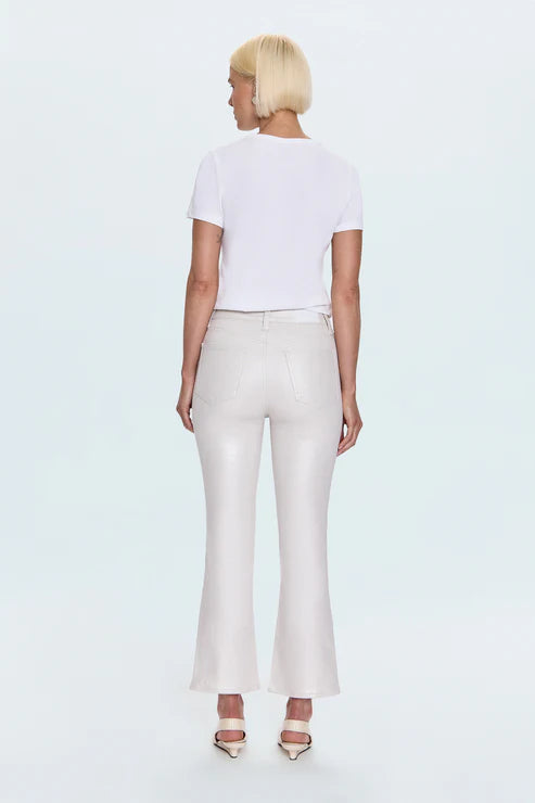 LENNON HIGH RISE CROP BOOT JEAN IN IVORY LUSTER