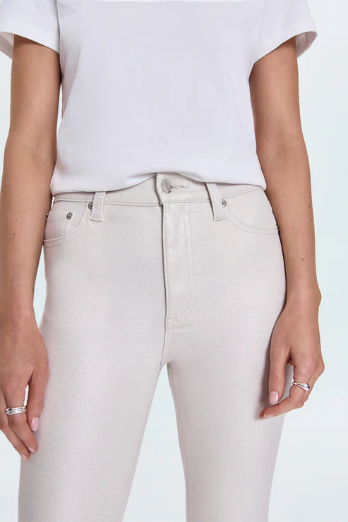 LENNON HIGH RISE CROP BOOT JEAN IN IVORY LUSTER