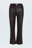 LENNON HIGH RISE CROP BOOT PANT IN COATED MOCHA