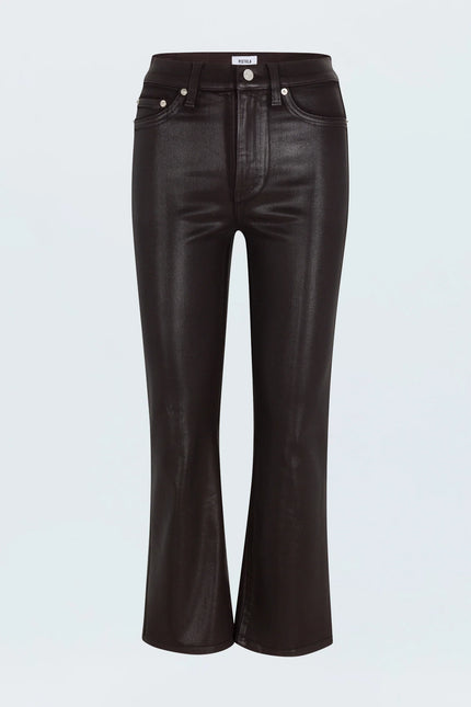 LENNON HIGH RISE CROP BOOT PANT IN COATED MOCHA