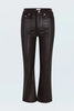 LENNON HIGH RISE CROP BOOT PANT IN COATED MOCHA