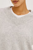 LIDYA SWEATER IN HEATHER GREY