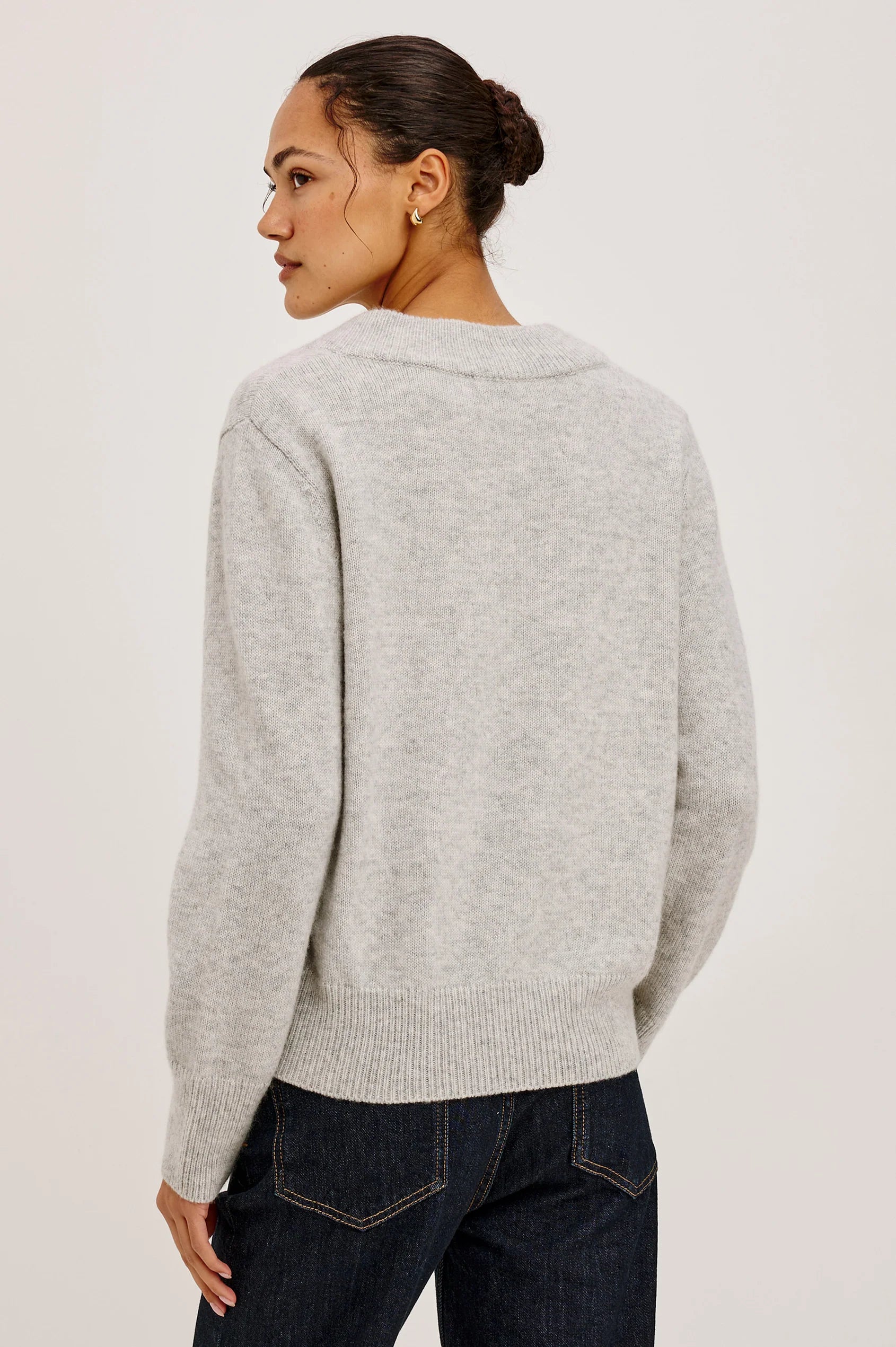 LIDYA SWEATER IN HEATHER GREY