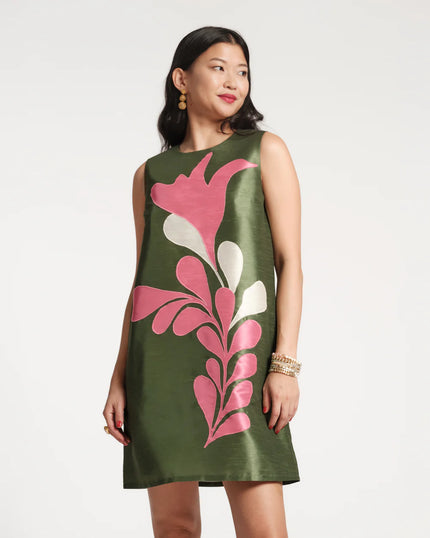 LILLY SHIFT DRESS IN MODERN PALM