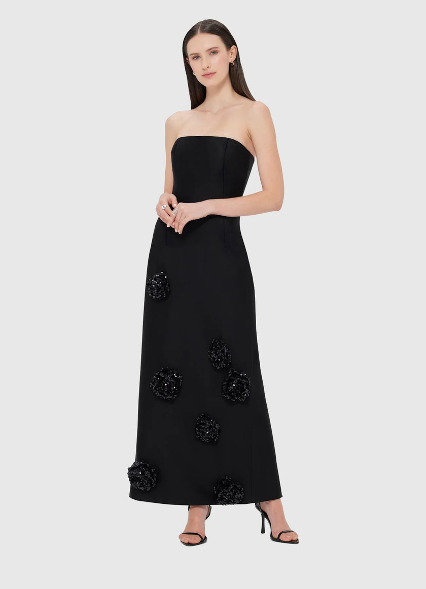 RAYNA EMBELLISHED MAXI DRESS AND CAPE SET