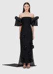 RAYNA EMBELLISHED MAXI DRESS AND CAPE SET