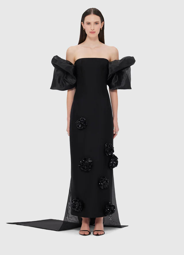 RAYNA EMBELLISHED MAXI DRESS AND CAPE SET