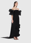 RAYNA EMBELLISHED MAXI DRESS AND CAPE SET