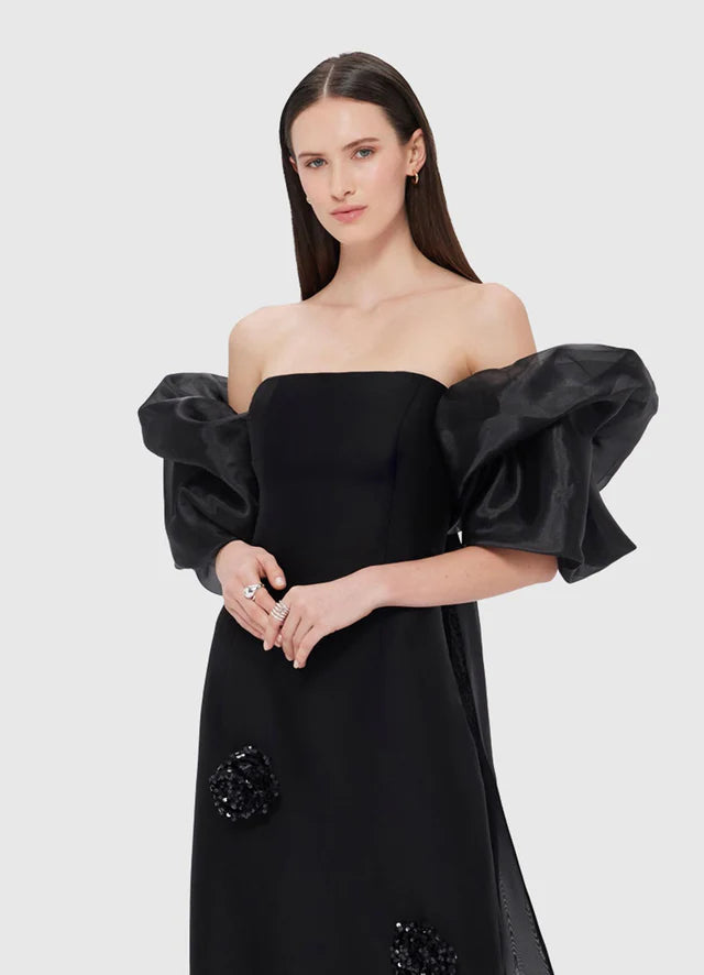 RAYNA EMBELLISHED MAXI DRESS AND CAPE SET