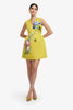 BREE VNECK EMBROIDERY MINI DRESS