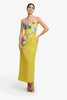 RAYNA APPLIQUE FLORAL BUSTIER MAXI DRESS