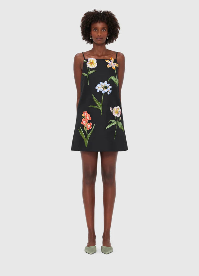 LEIA EMBROIDERED MINI DRESS