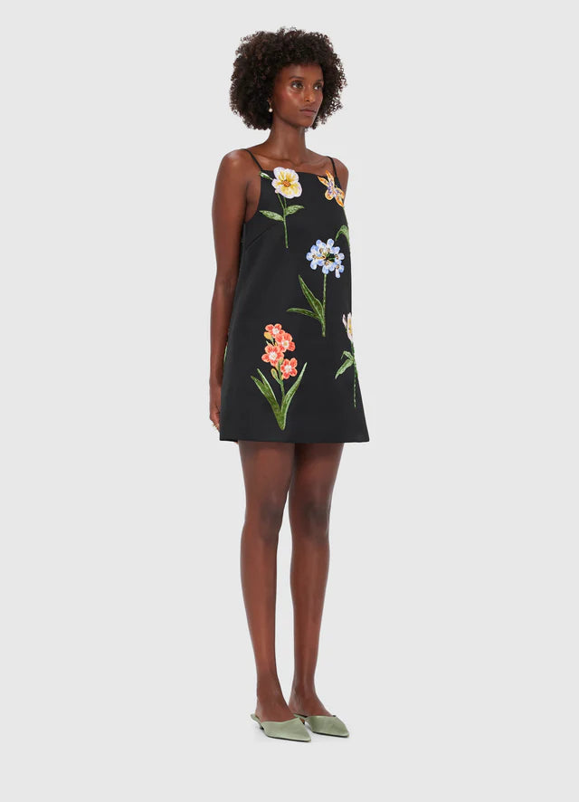 LEIA EMBROIDERED MINI DRESS