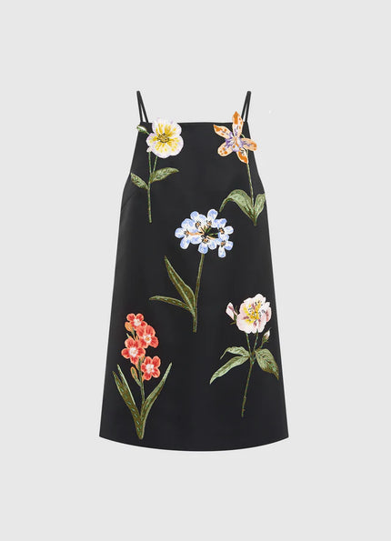 LEIA EMBROIDERED MINI DRESS