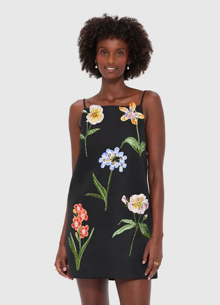 LEIA EMBROIDERED MINI DRESS