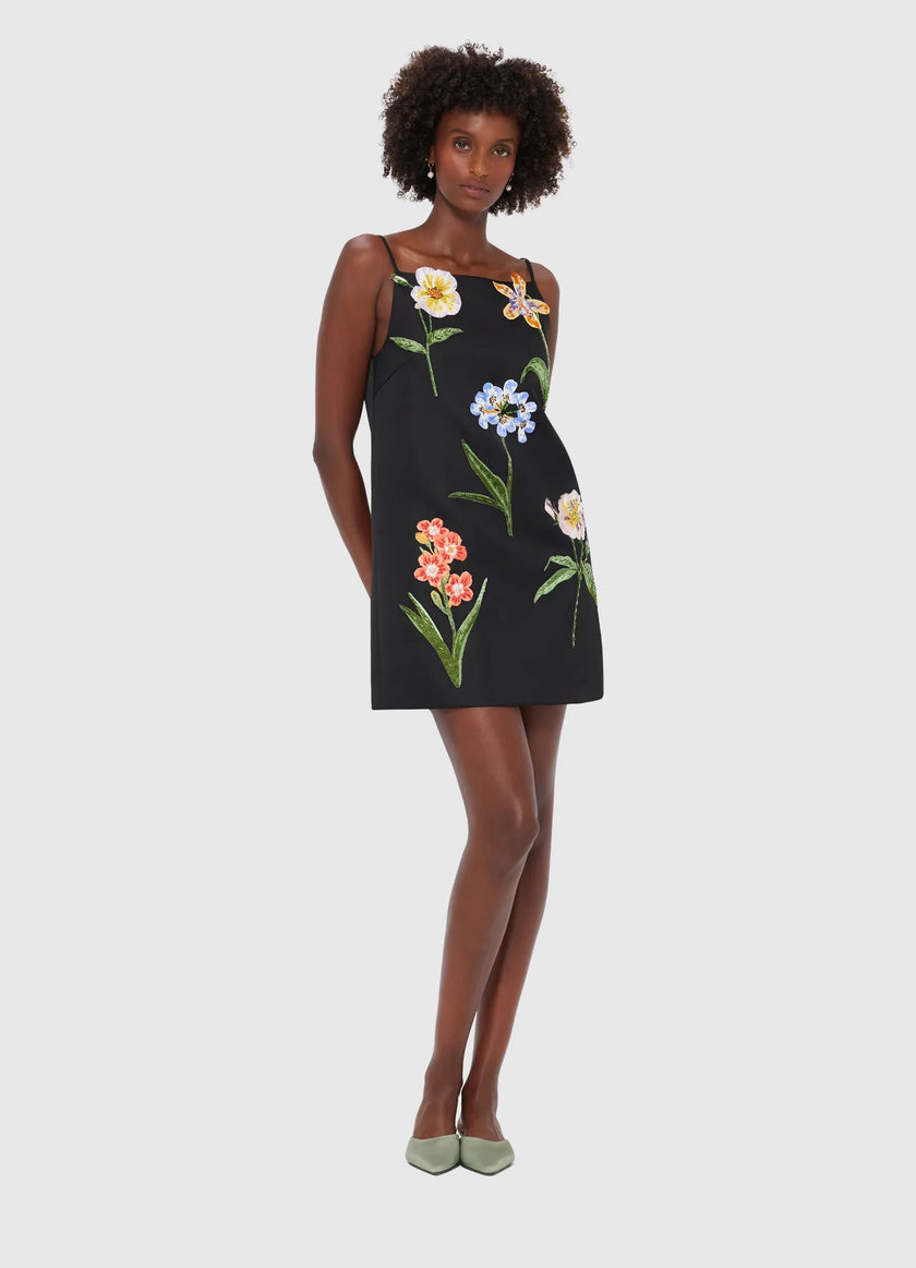 LEIA EMBROIDERED MINI DRESS
