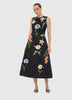 CLEO EMBROIDERED MIDI DRESS
