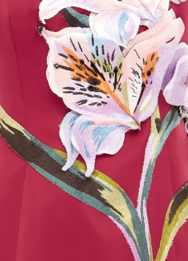 RAYNA  APPLIQUE FLORAL MAXI DRESS