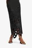 RAYNA APPLIQUE BUSTIER MAXI DRESS LILY IN EBONY