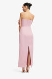 RAYNA EMBROIDERED BUSTIER MAXI DRESS BOUQUET PRINT PINK