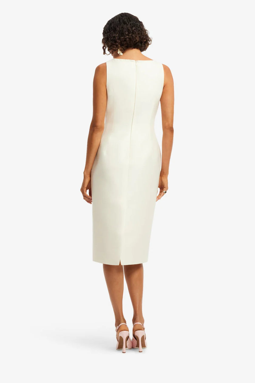 ELEANOR EMBELLISHED WOOL MIDI DRESS IN WILDFLOWER