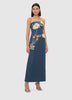 RAYNA APPLIQUE FLORAL BUSTIER MAXI DRESS