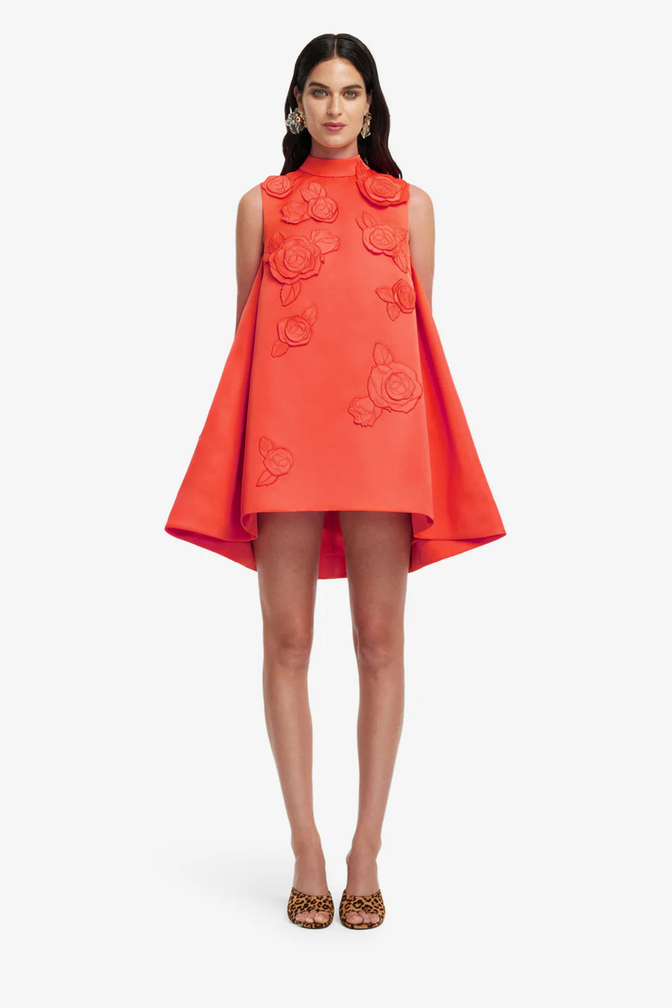 FALLON APPLIQUE FLORAL MINI DRESS