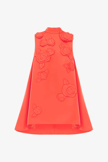 FALLON APPLIQUE FLORAL MINI DRESS