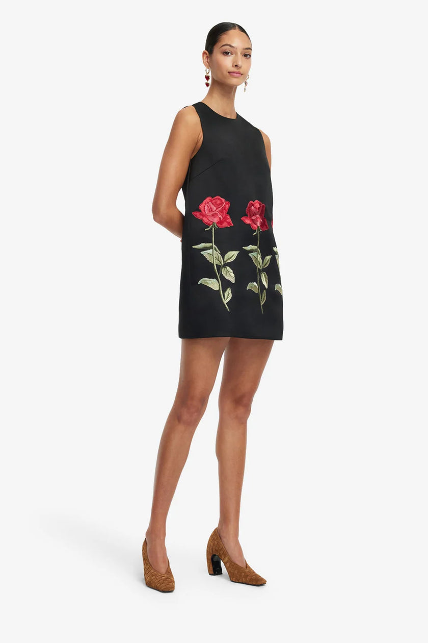 YVONNE EMBROIDERED MINI DRESS