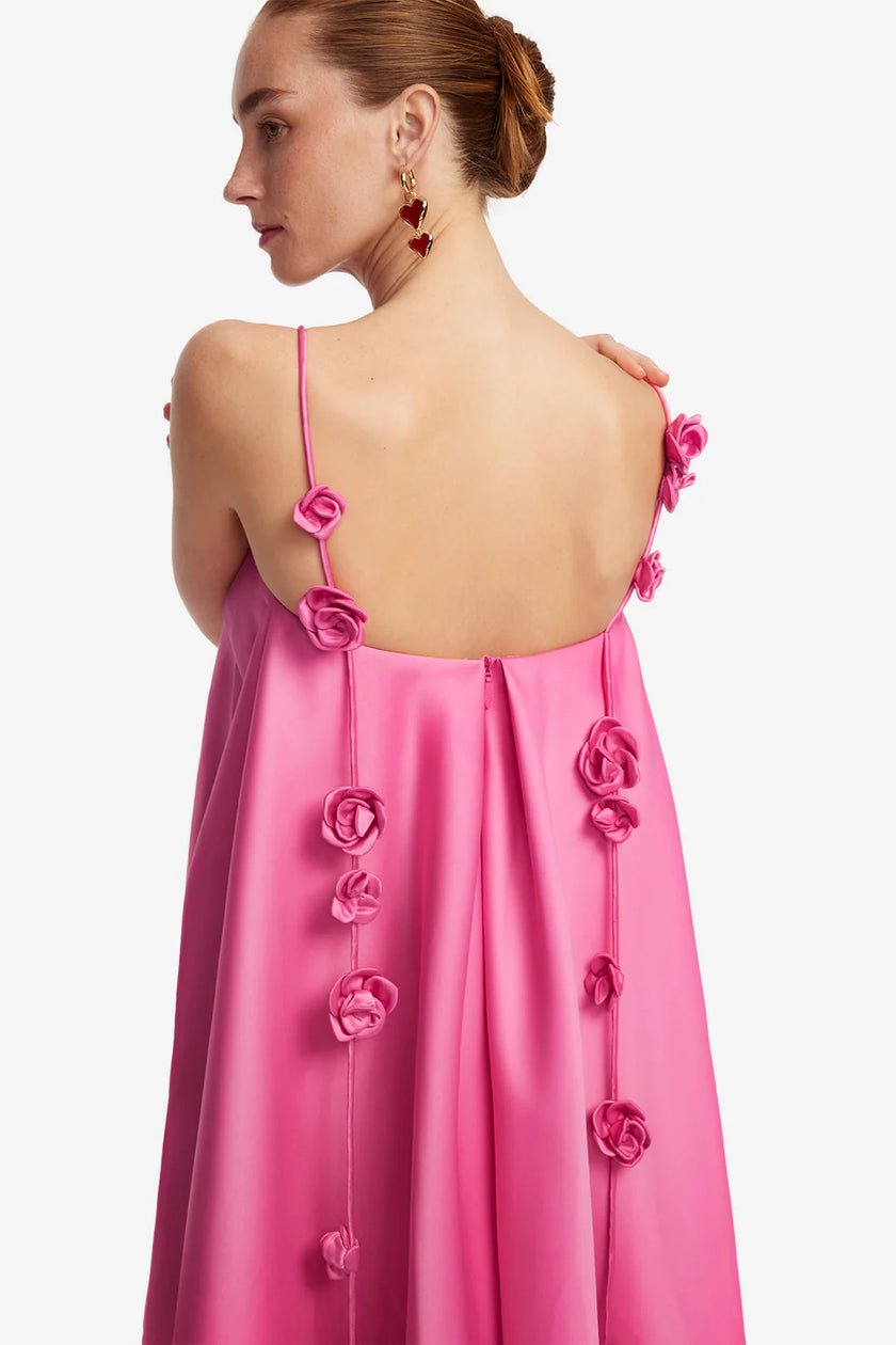 FIONA ROSE MINI DRESS FLOWER STRAP ALINE MINI