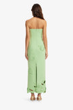 RAYNA APPLIQUE BUSTIER MAXI DRESS IN JUNIPER GREEN