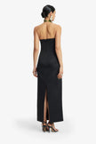 AVA HALTERNECK APPLIQUE FLORAL BUSTIER MAXI DRESS