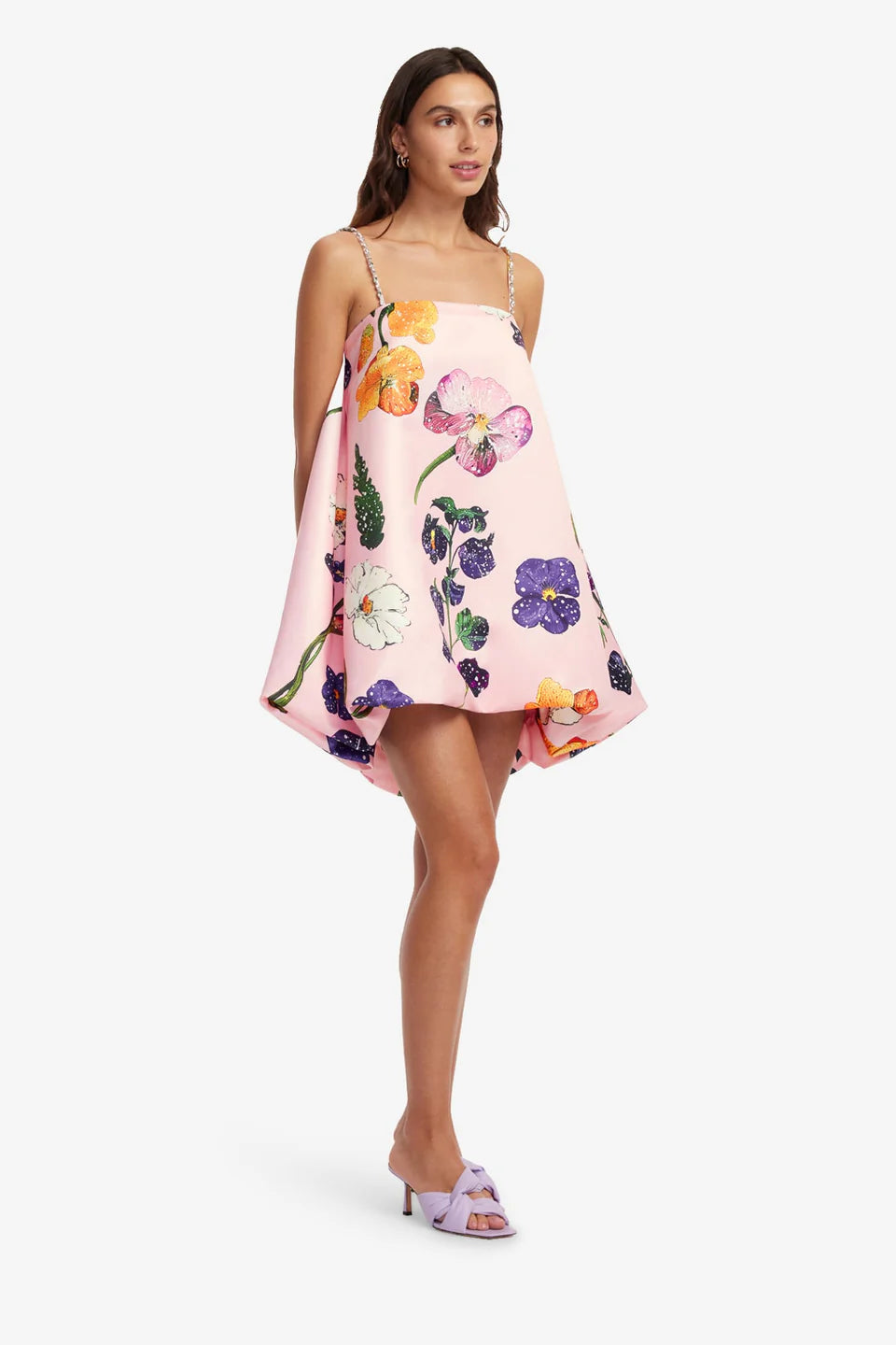 PATSY EMBELLISHED PUFF MINI DRESS