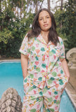 SHORT SLEEVE CLASSIC STRETCH JERSEY CROPPED PJ SET