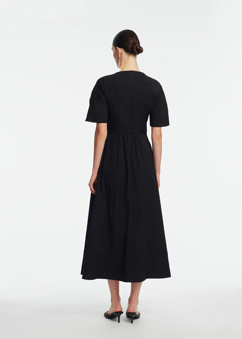 COTTON POPLIN BUCKLE SHIRTDRESS