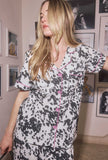 SHORT SLEEVE CLASSIC STRETCH JERSEY CROPPED PJ SET