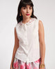 LOUISE FLORAL EMBROIDERD COLLAR TOP