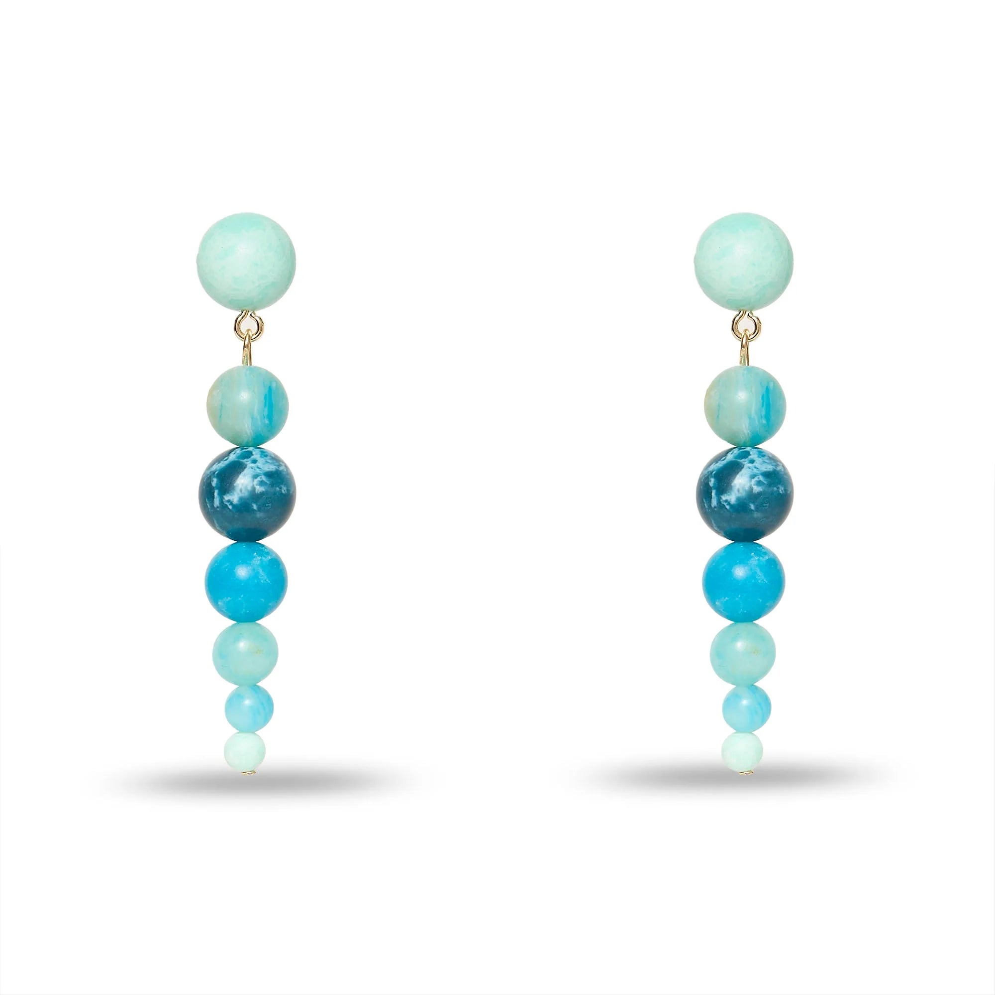 SEAFOAM SPRAY RIVIERA LINEAR DROP EARRINGS