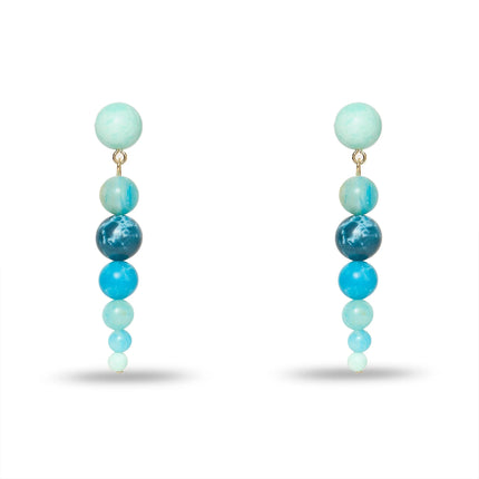 SEAFOAM SPRAY RIVIERA LINEAR DROP EARRINGS