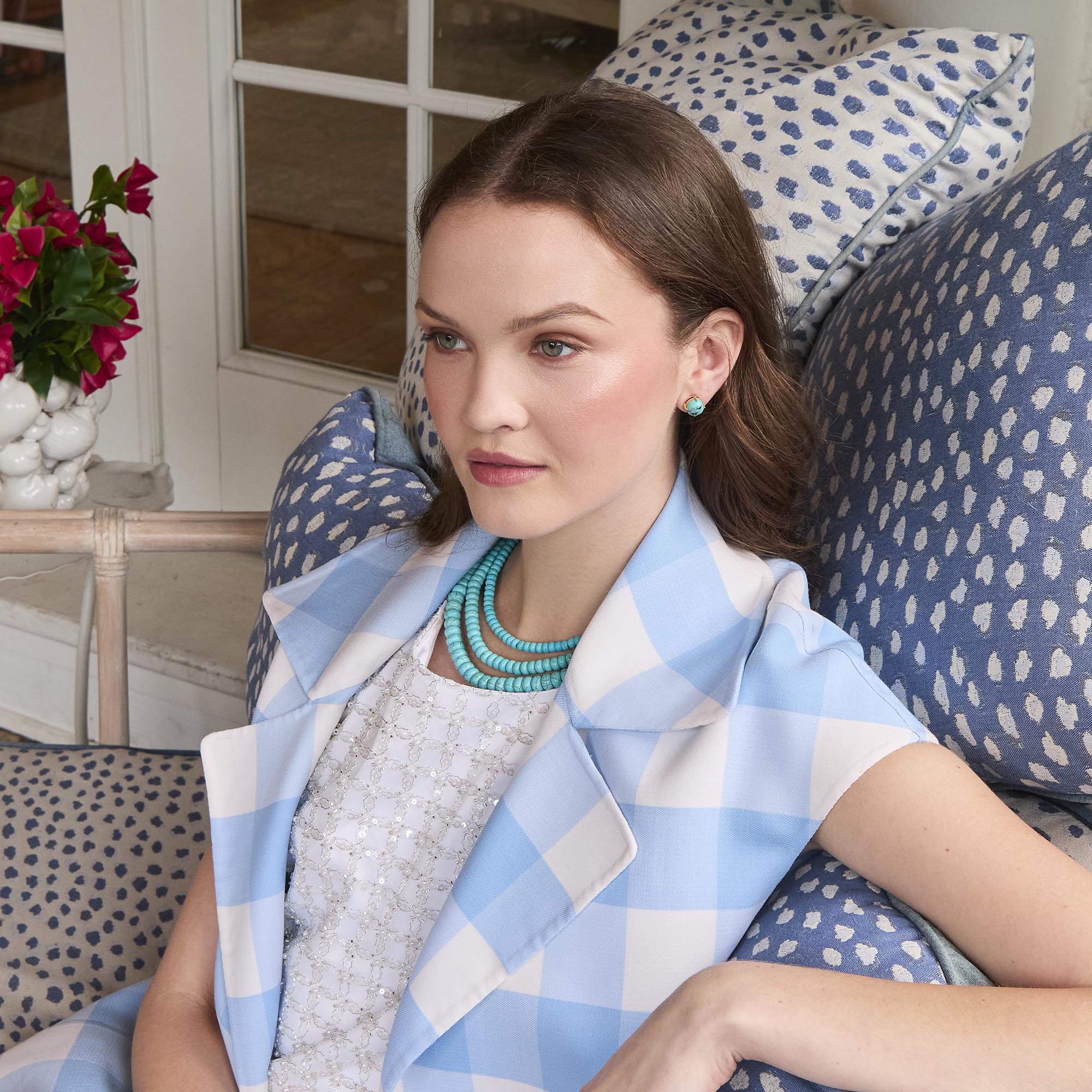 TURQUOISE ASHFORD STUD EARRINGS