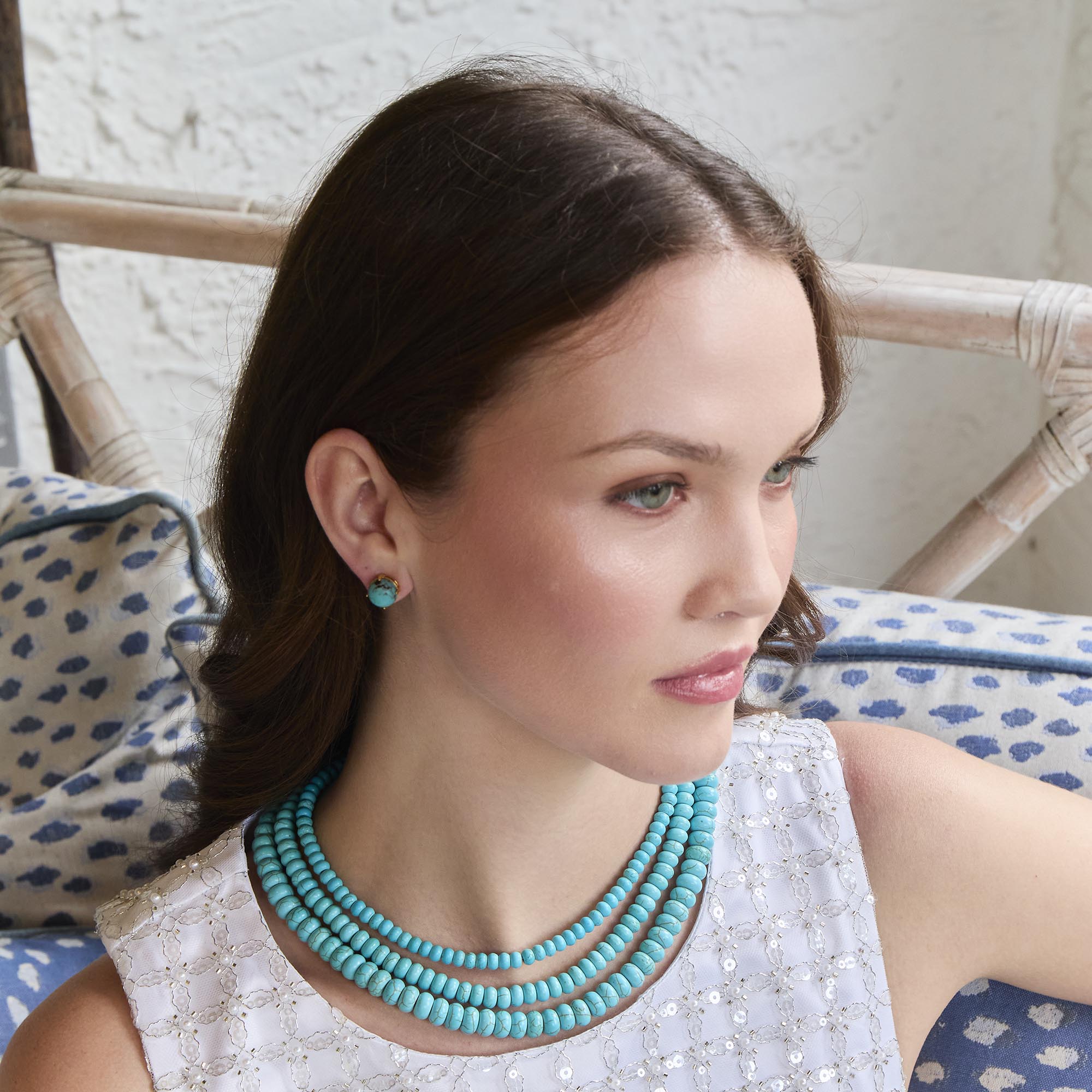TURQUOISE ASHFORD STUD EARRINGS