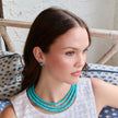 TURQUOISE MULTI STRAND NECKLACE