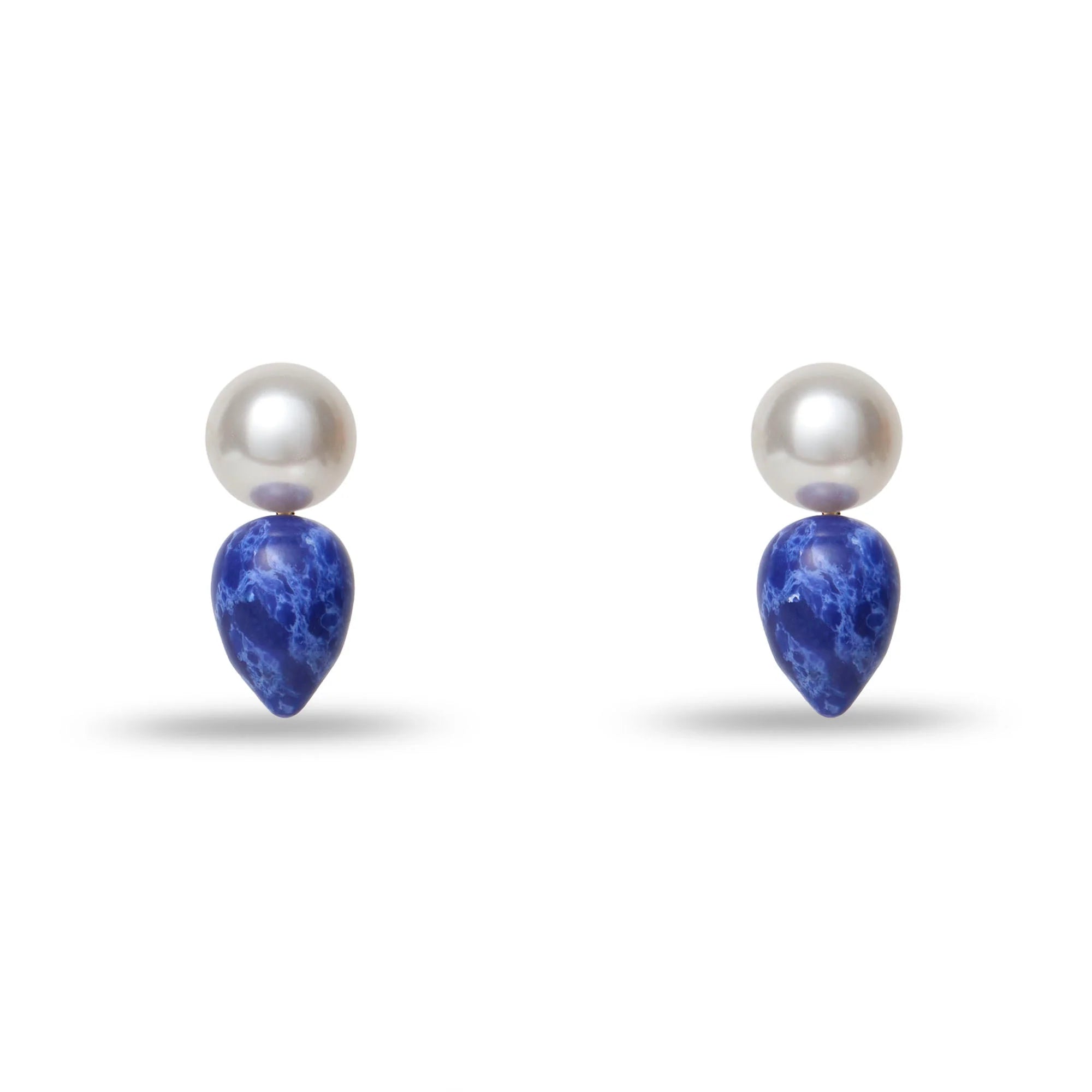 LAPIS DOUBLE DROP VESSEL EARRINGS